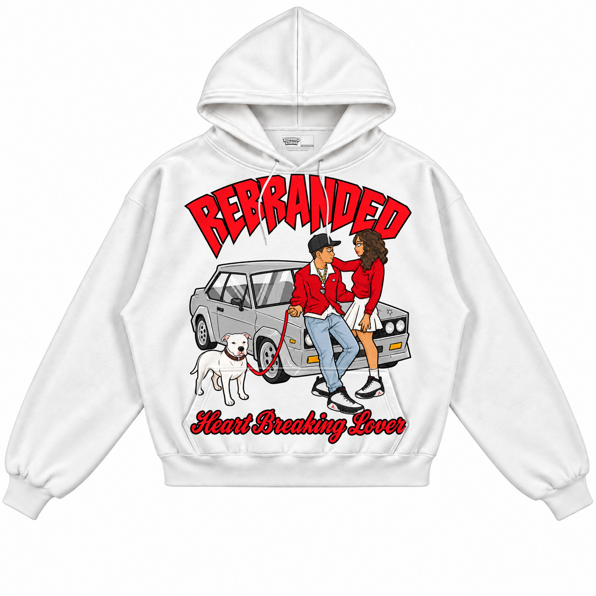 Rebranded Studios apparel — front without sneakers