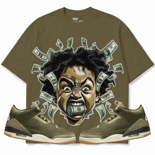 Rebranded Studios apparel — front styled with matching sneakers