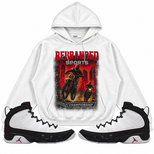 Rebranded Studios apparel — front styled with matching sneakers
