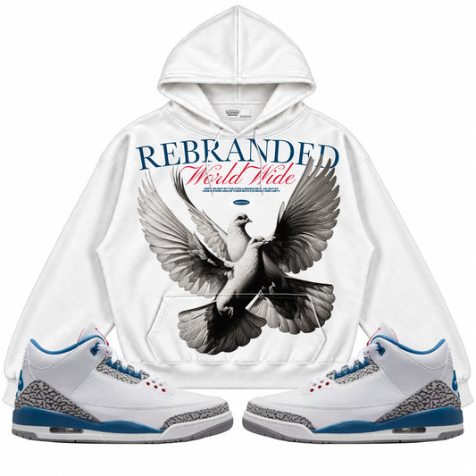 Rebranded Studios apparel — front styled with matching sneakers