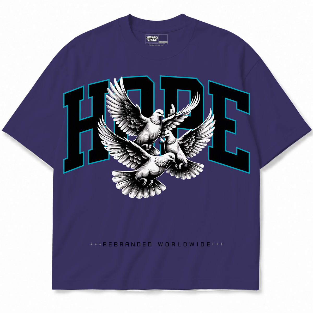 Rebranded Studios apparel — front without sneakers