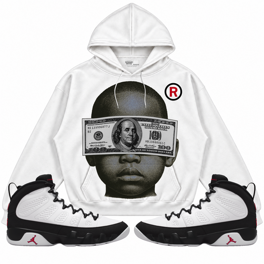 Rebranded Studios apparel — front styled with matching sneakers