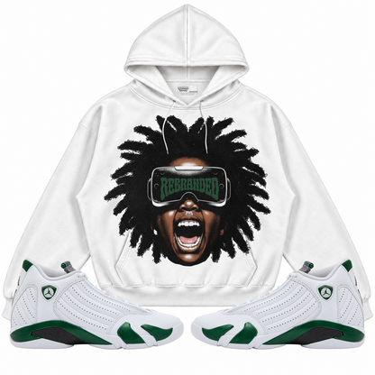 Rebranded Studios apparel — front styled with matching sneakers