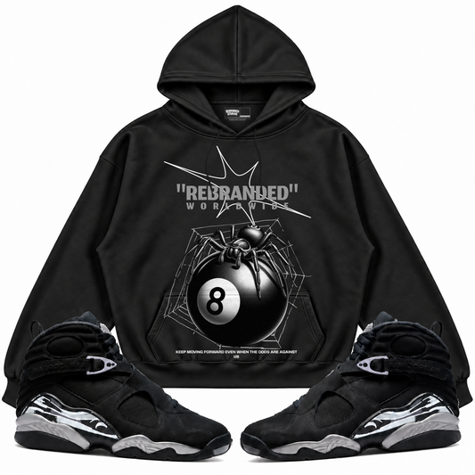Rebranded Studios apparel — front styled with matching sneakers