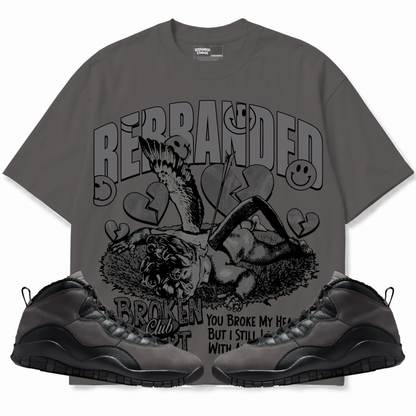 Rebranded Studios apparel — front styled with matching sneakers
