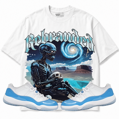 Rebranded Studios apparel — front styled with matching sneakers