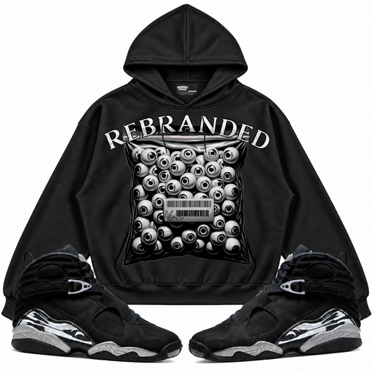 Rebranded Studios apparel — front styled with matching sneakers