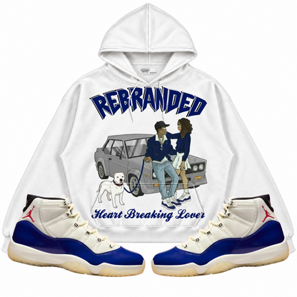 Rebranded Studios apparel — front styled with matching sneakers