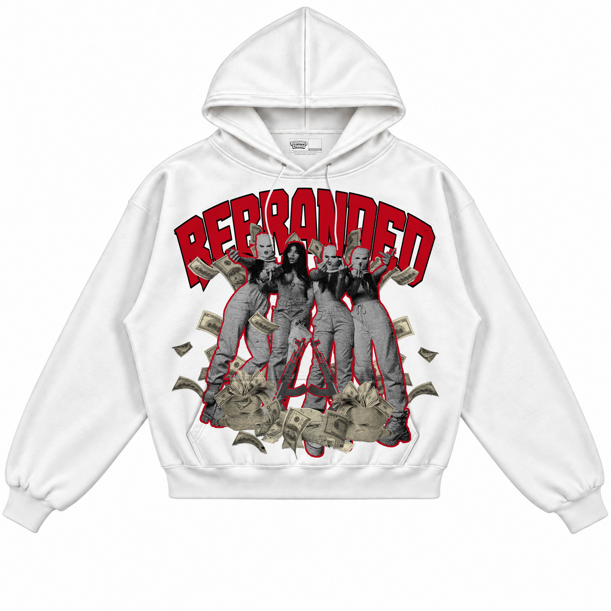 Rebranded Studios apparel — front without sneakers