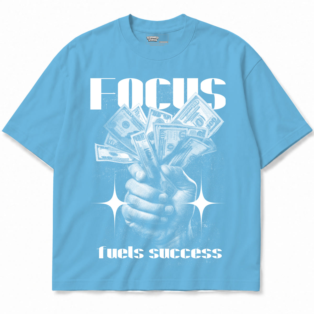 Rebranded Studios apparel — front without sneakers