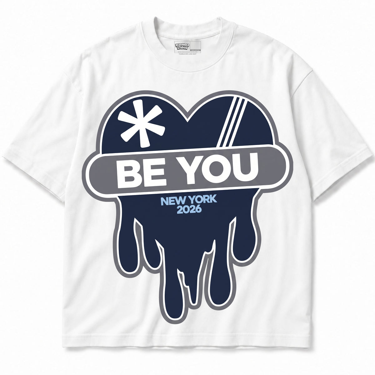 Rebranded Studios apparel — front without sneakers