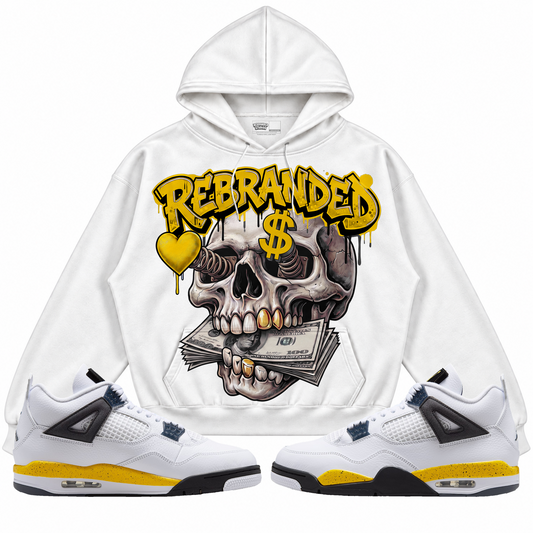 Rebranded Studios apparel — front styled with matching sneakers
