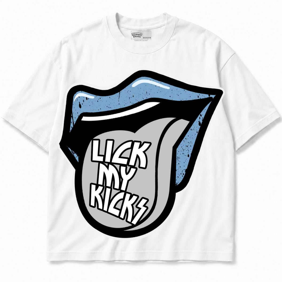 Rebranded Studios apparel — front without sneakers