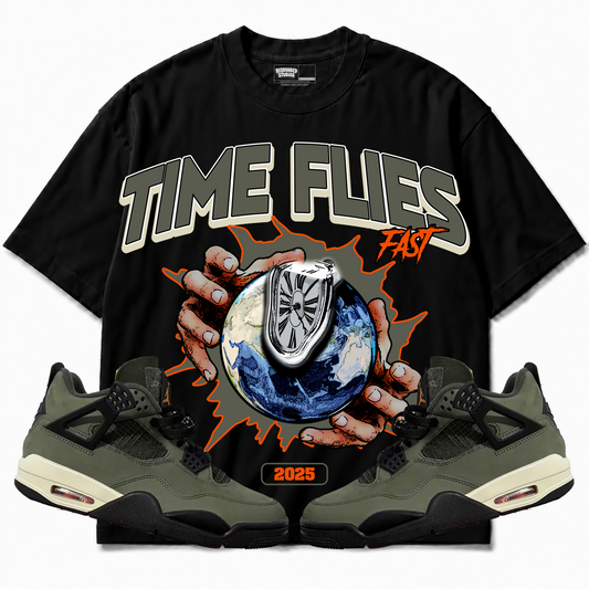 Rebranded Studios apparel — front styled with matching sneakers