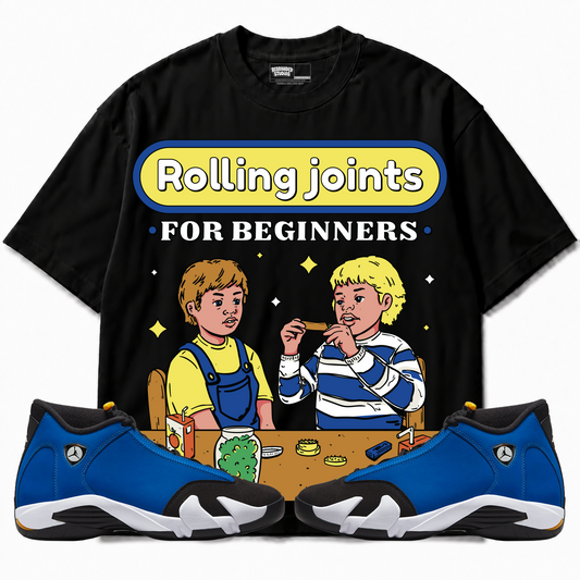 Rebranded Studios apparel — front styled with matching sneakers