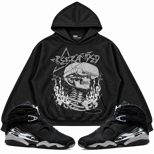 Rebranded Studios apparel — front styled with matching sneakers