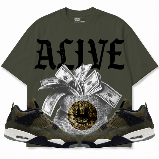 Rebranded Studios apparel — front styled with matching sneakers