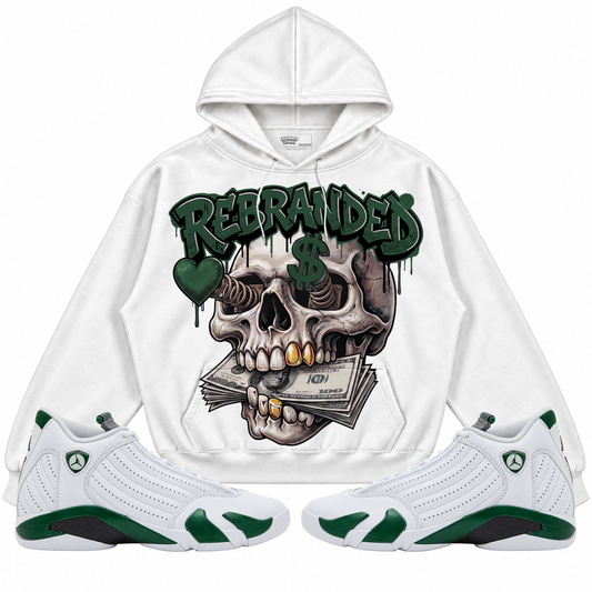 Rebranded Studios apparel — front styled with matching sneakers