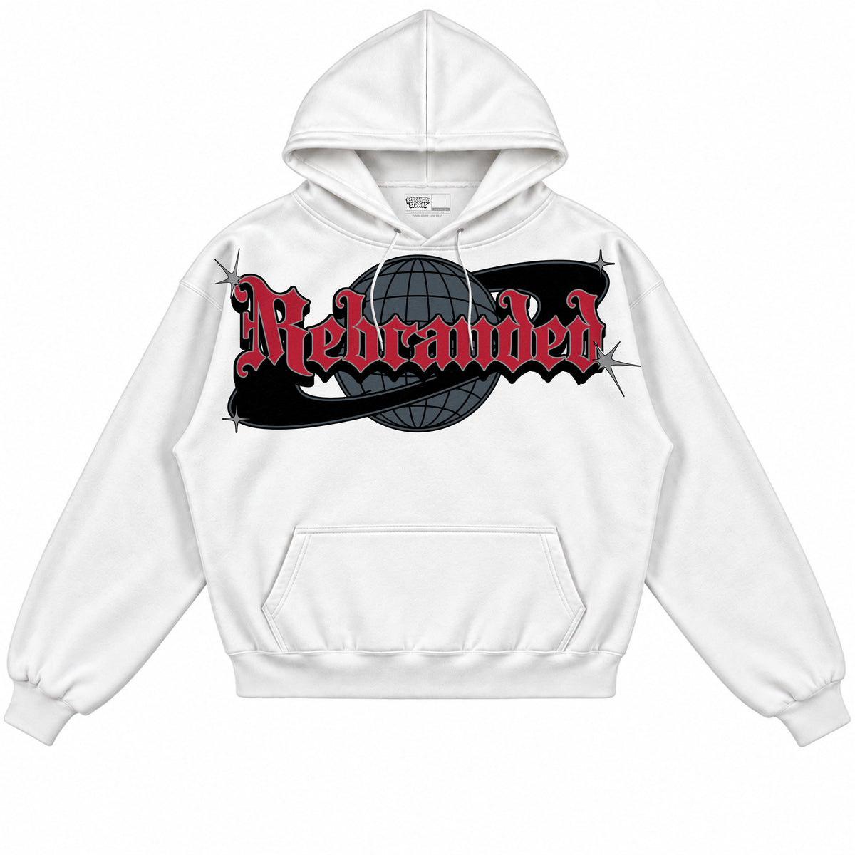 Rebranded Studios apparel — front without sneakers
