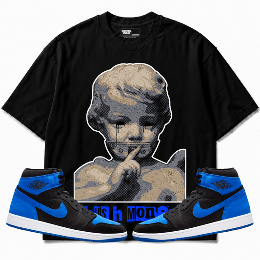 Rebranded Studios apparel — front styled with matching sneakers