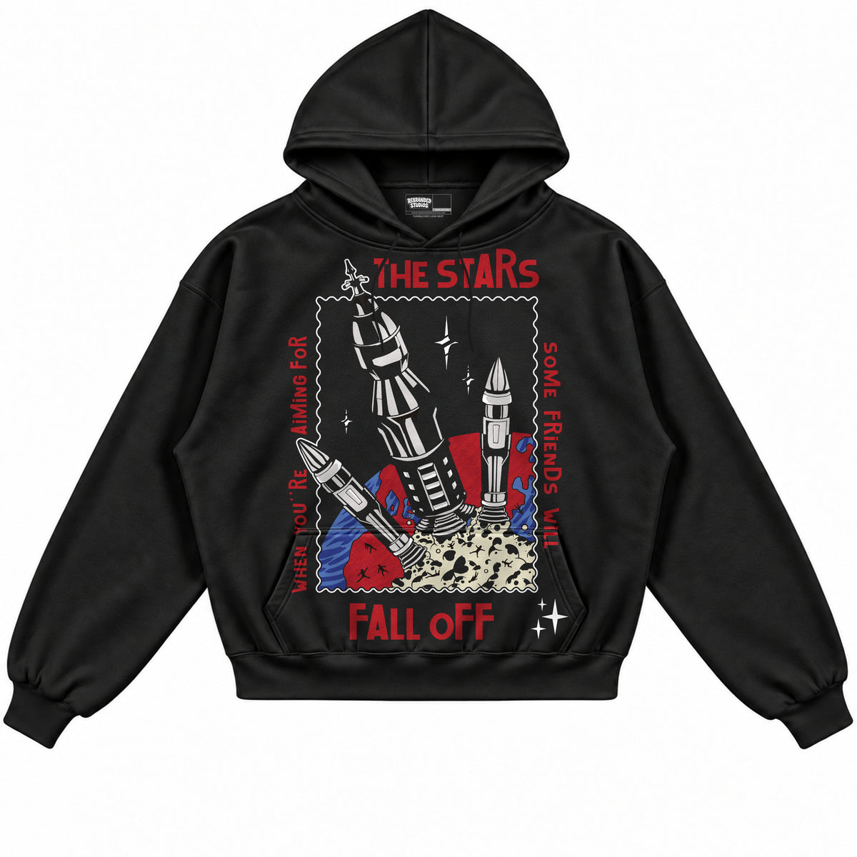 Rebranded Studios apparel — front without sneakers