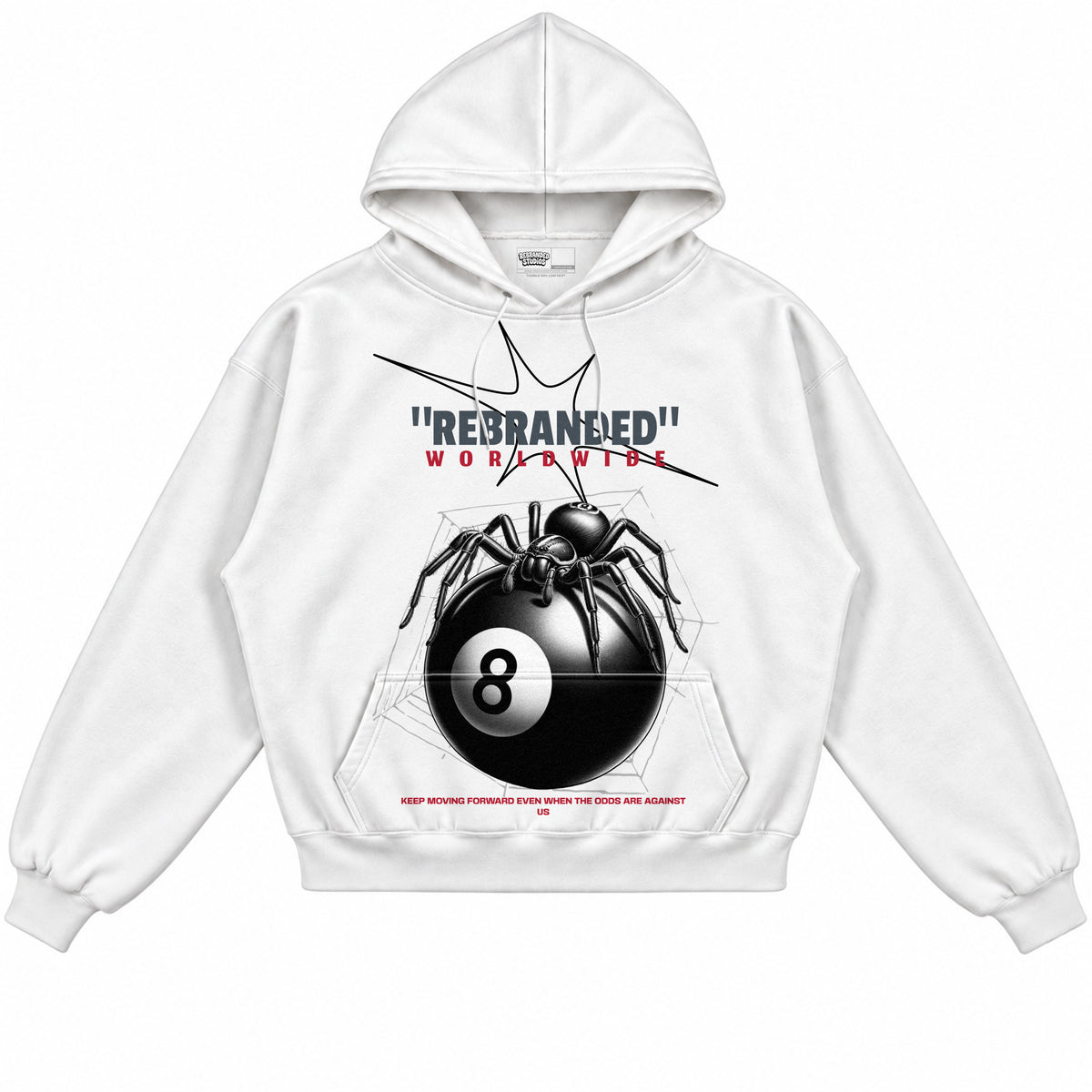 Rebranded Studios apparel — front without sneakers