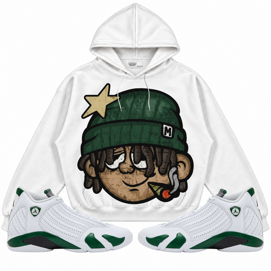 Rebranded Studios apparel — front styled with matching sneakers