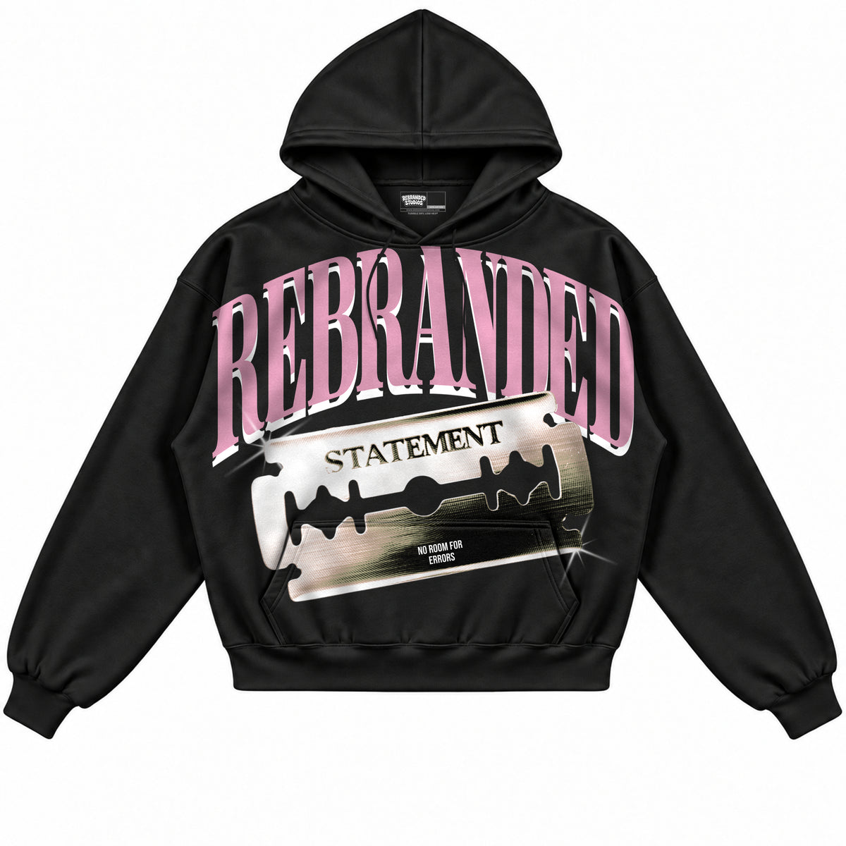 Rebranded Studios apparel — front without sneakers