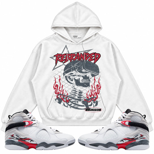 Rebranded Studios apparel — front styled with matching sneakers