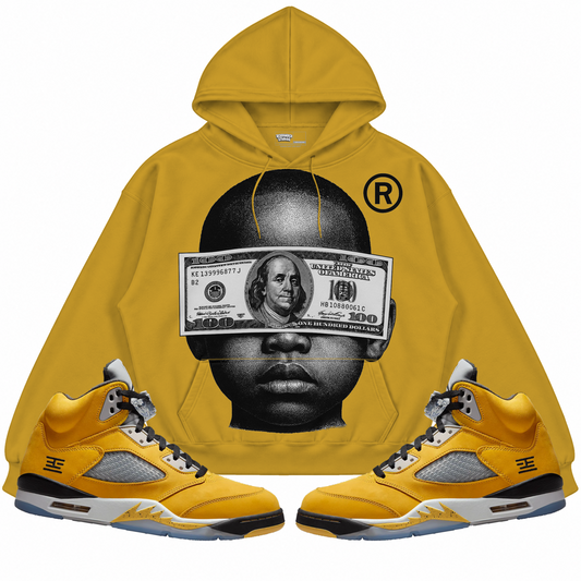 Rebranded Studios apparel — front styled with matching sneakers