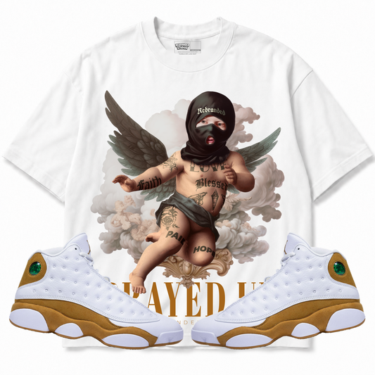 Rebranded Studios apparel — front styled with matching sneakers