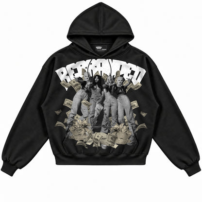 Rebranded Studios apparel — front without sneakers