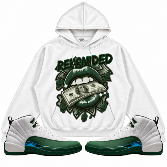 Rebranded Studios apparel — front styled with matching sneakers
