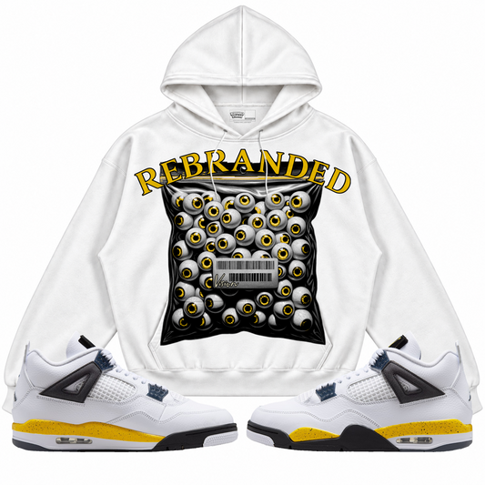 Rebranded Studios apparel — front styled with matching sneakers