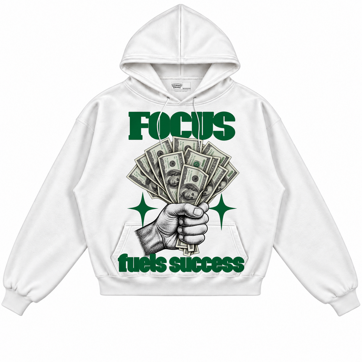 Rebranded Studios apparel — front without sneakers