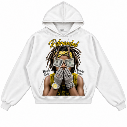 Rebranded Studios apparel — front without sneakers