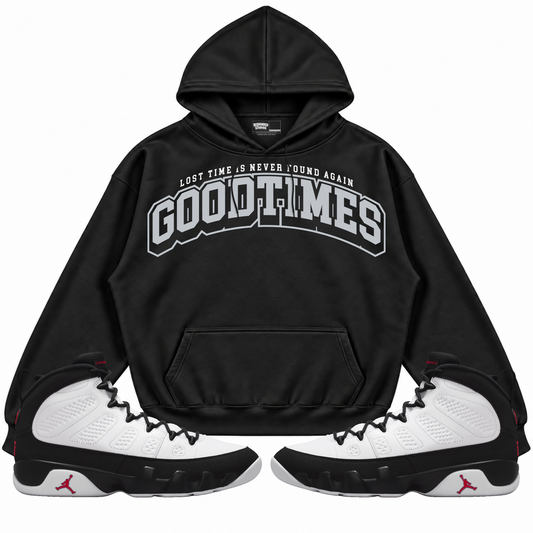 Rebranded Studios apparel — front styled with matching sneakers
