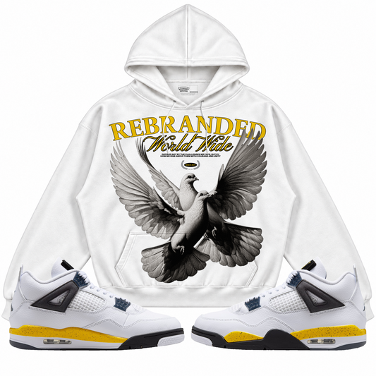 Rebranded Studios apparel — front styled with matching sneakers