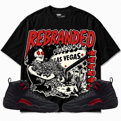 Rebranded Studios apparel — front styled with matching sneakers
