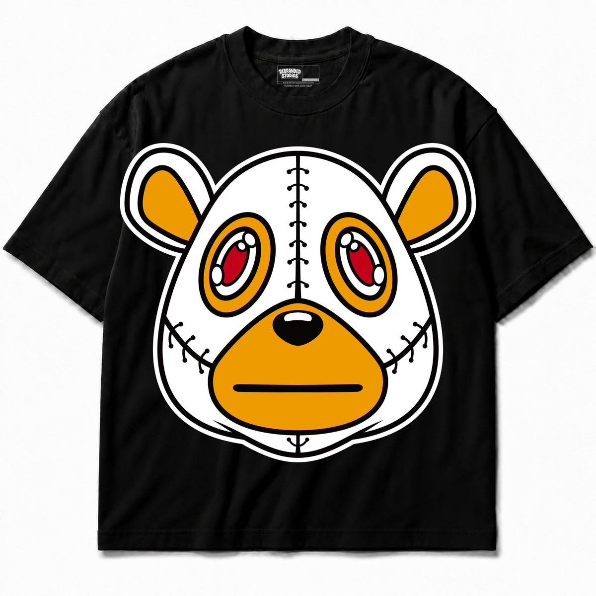 Rebranded Studios apparel — front without sneakers