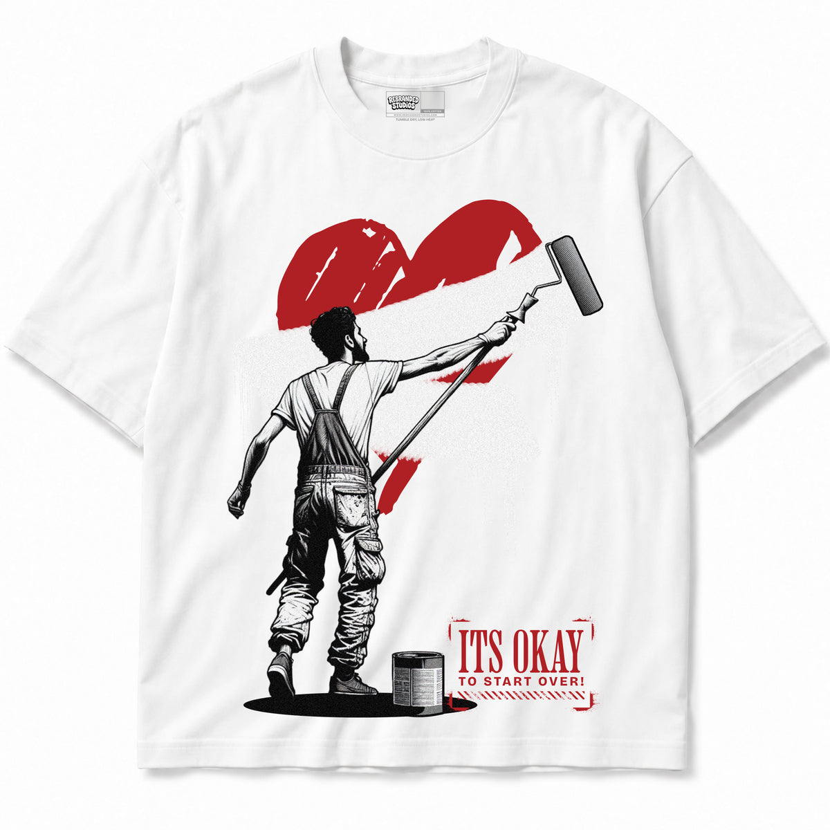 Rebranded Studios apparel — front without sneakers