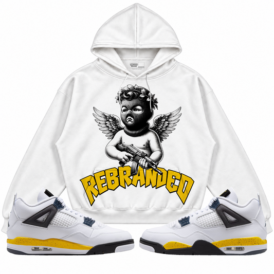 Rebranded Studios apparel — front styled with matching sneakers