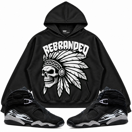 Rebranded Studios apparel — front styled with matching sneakers
