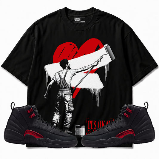 Rebranded Studios apparel — front styled with matching sneakers