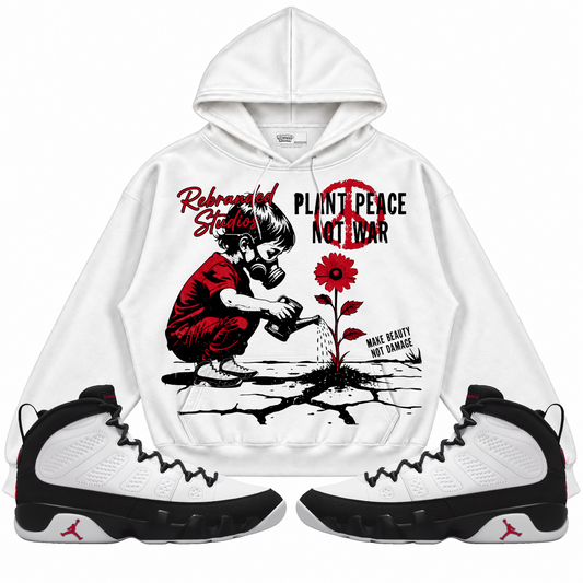 Rebranded Studios apparel — front styled with matching sneakers