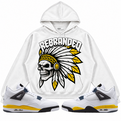 Rebranded Studios apparel — front styled with matching sneakers