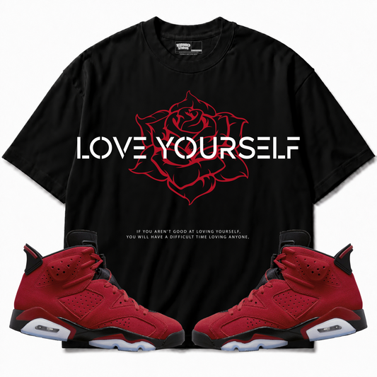 Rebranded Studios apparel — front styled with matching sneakers