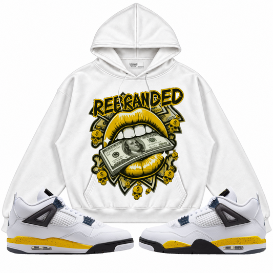 Rebranded Studios apparel — front styled with matching sneakers