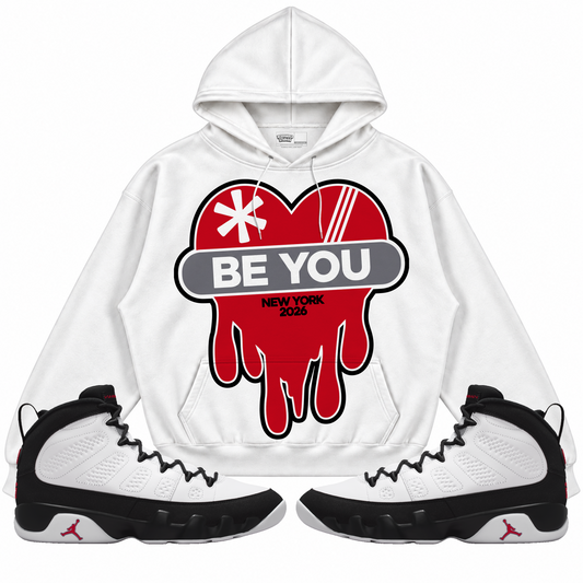 Rebranded Studios apparel — front styled with matching sneakers