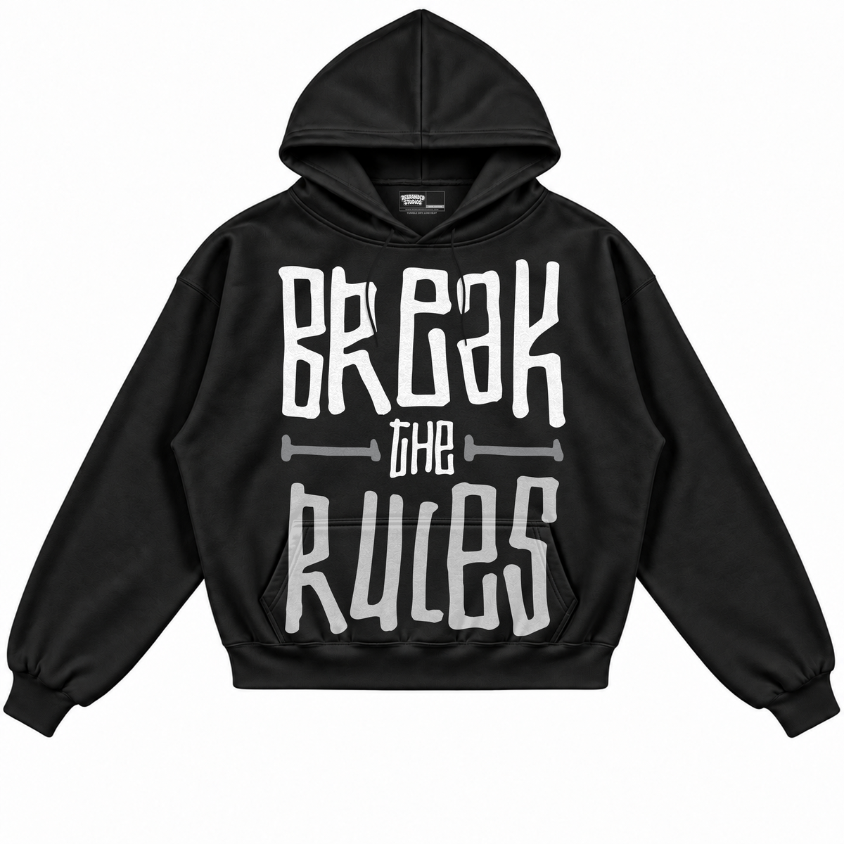 Rebranded Studios apparel — front without sneakers